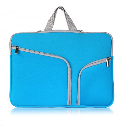 UESWILL Neoprene Soft Sleeve Bag Briefcase Compatible with MacBook Air 11.6 inch/MacBook 12-inch /11-12 inch Ultrabook Chromebook Notebook Netbook Computer Tablet,(Blue) - color: Blue, size: 11-11.6-12 inches