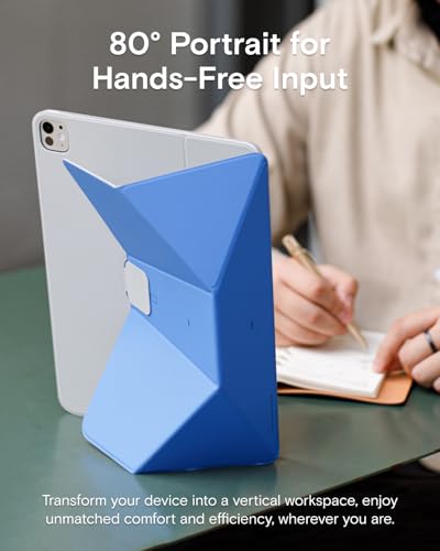 MOFT Dynamic Folio Tablet Stand for Desk Compatible with iPad Pro 13-inch (M5 2025/M4 2024), Slim Magnetic Tablet Holder Case with 20+ Viewing Angles, Cement x Sapphire - color: Cement x Sapphire, size: iPad Pro 13"(M5 2025/M4 2024)