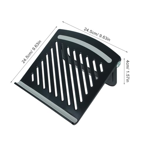NUOBESTY Adjustable Multi-Angle Foldable Laptop Stand Ergonomic Ventilated Riser for Laptops Up to Stable Desktop Holder for Home Office Library Coffee Shop