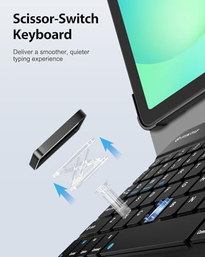 FINTIE Keyboard Case for Samsung Galaxy Tab A11 Plus/A9 Plus 11'', Starry | 3 Viewing Angles, Detachable Bluetooth Keyboard, Rechargeable Battery, Dual Protection, Work Study Travel Use - color: starry