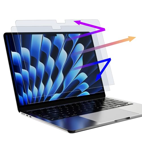 Mamol 2 Pack Anti Blue Light Screen Protector for MacBook Air 13.6/13 Inch (2022-2026, M2, M3, M4, M5), Eye Protection Filter, Anti Glare - size: MacBook Air 13.6 / 13 Inch (2022-2025)