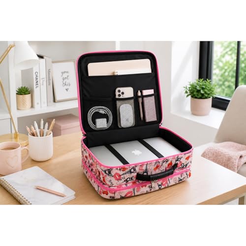 World Traveler Rolling 17-Inch Laptop Briefcase Computer Case - Paris Pink - color: Paris Pink