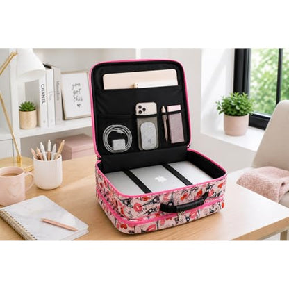 World Traveler Rolling 17-Inch Laptop Briefcase Computer Case - Paris Pink - color: Paris Pink