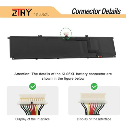KL06XL L85885-005 Laptop Battery Replacement for HP Envy 15-EP 15-EP0000 | 15-EP0000NS 15-EP0000NU 15-EP1010TX 15-EP0100TX 15-EP0031UR 15-EP0123TX KL06083XL HSTNN-IB9M L85853-1C1 11.58V 83.14Wh 6-Cell - size: 12.87*2.83*0.31 inch KL06XL