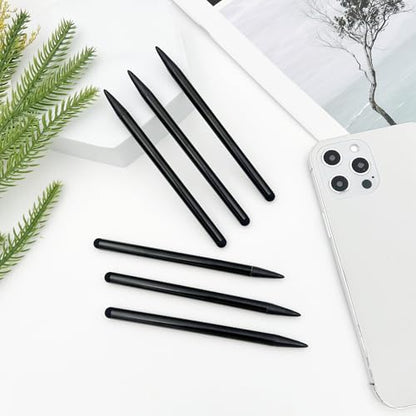 6-Pack Black Dual-Tip Stylus Pens – Universal Touchscreen Stylus Compatible with iPad, Samsung Galaxy, Smartphones & Resistive GPS Devices