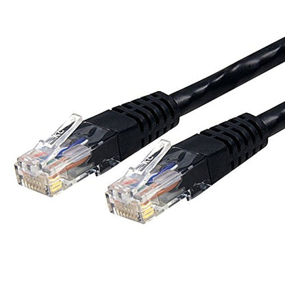 StarTech 3ft CAT6 Ethernet Cable - Black CAT 6 Gigabit Ethernet Wire -250Mhz 100W PoE RJ45 UTP Molded Network Patch Cord with Strain Relief (C6PATCH3BK) | 250MHz bandwidth, Gold-plated RJ45, Patch Cable, Ethernet Cord, UTP Molded Network, Strain Relief, 1