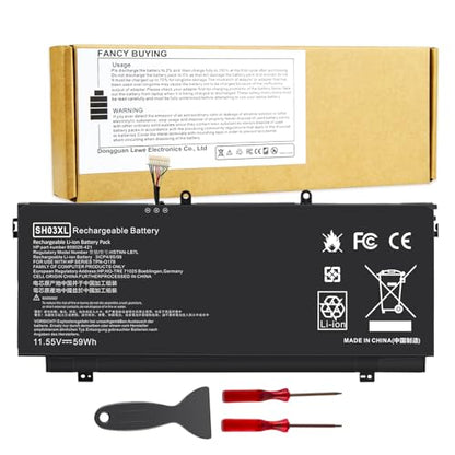 SH03XL Laptop Battery for HP Spectre X360 13-W023DX 13-AC001NA 13-AC013DX 13-AC033DX 13-AC037TU 13-AC052NA 13-W013DX 13-W031NG 13-W002NG 13-W003NG Series HSTNN-LB7L TPN-Q178 859026-421 901308-421 - size: 10.43*4.33*0.15inch SH03XL