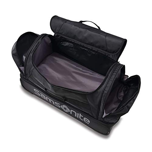 Samsonite Andante 2 Wheeled Duffel Bag – 28-Inch Durable Rolling Luggage with Inline Skate Wheels, Push-Button Handle & Spacious Compartments – Travel-Friendly and Lightweight - All Black - color: All Black, size: 28-Inch