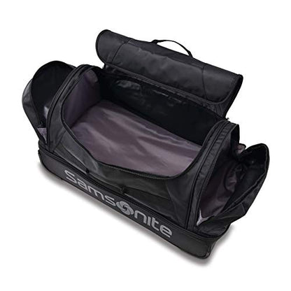 Samsonite Andante 2 Wheeled Duffel Bag – 32-Inch Durable Rolling Luggage with Inline Skate Wheels, Push-Button Handle & Spacious Compartments – Travel-Friendly and Lightweight - All Black - color: All Black, size: 32-Inch