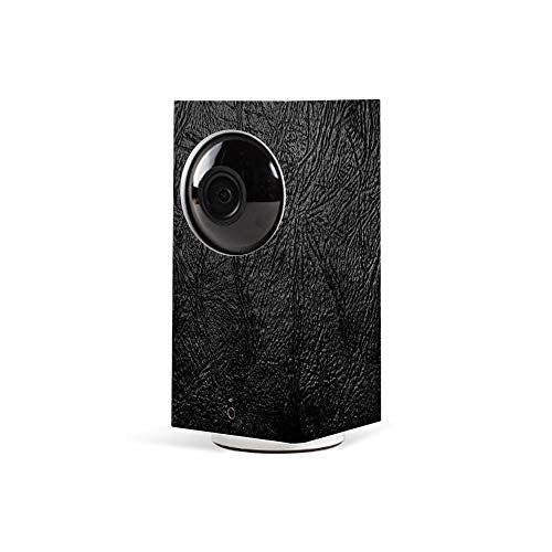 MightySkins Skin Compatible with Wyze Cam Pan - Black Leather | Protective, Durable, and Unique Vinyl Decal wrap Cover | Easy to Apply, Remove, and Change Styles | Made in the USA - color: Black Leather