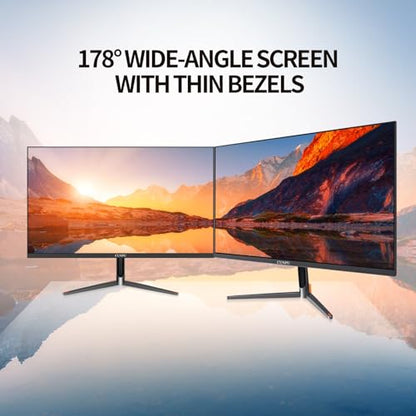 CUNPU 24 Inch Touchscreen Monitor, 10 Point Touch, FHD 1080P 75Hz IPS Screen, 100% SRGB, VESA Wall Mountable, Tilt Adjustment, VGA HDMI USB for PC, Laptop Business & Work Station, Warehouse - size: 24.0