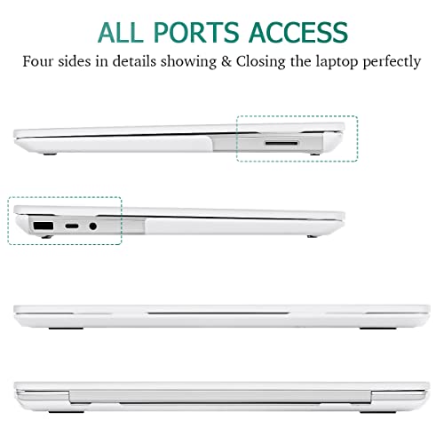 Case for Surface Laptop 5/4/3 13.5", Matte Clear | Hard Shell Case with Keyboard Cover & Screen Protector. Fits Surface Laptop 5/4/3 13.5" Metal Palm Rest Models 1951/1868. - color: Matte White
