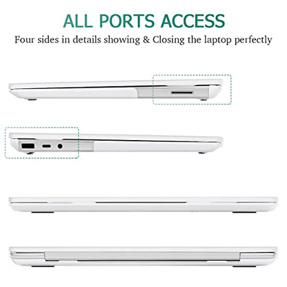 Case for Surface Laptop 5/4/3 13.5", Matte Clear | Hard Shell Case with Keyboard Cover & Screen Protector. Fits Surface Laptop 5/4/3 13.5" Metal Palm Rest Models 1951/1868. - color: Matte White