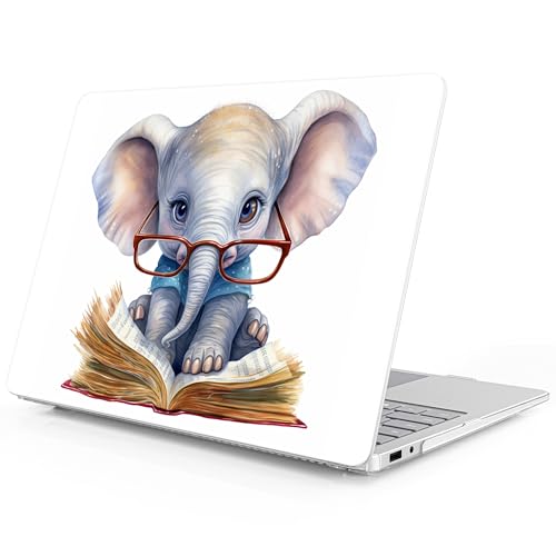 Mektron Printed Case for 2025 Microsoft Surface Laptop Windows 11 Copilot+ PC Surface Laptop 13 inch Touchscreen Display Cover Fits Model 2095, Cute Elephant C341 - color: Cute Elephant C341