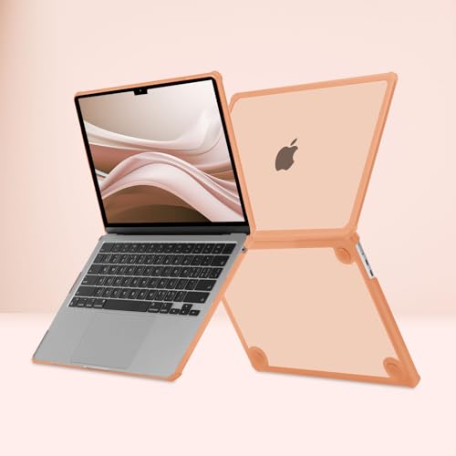 MOSISO Compatible with MacBook Air 13 inch Case M5 2026 M4 M3 M2 2025-2022 | A3449 A3240 A3113 A2681, 3 in 1 Kit Crack-Resistant Heavy Duty Protective Hard Shell Case Cover with TPU Bumper,Cosmic Orange - color: Cosmic Orange
