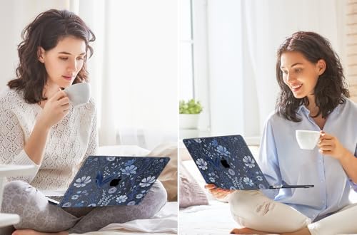 Tuiklol for 2026 MacBook Neo 13 Inch A18 Pro Chip Case, (Model A3404) Anti-Scratch Anti-Drop Slim Hard PC Shell Case with Shockproof Protective MacBook Neo Laptop Cover, Blue Line Floral - color: Blue Line Floral