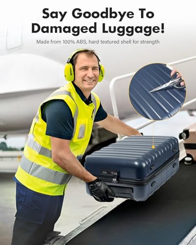Lekesky 20 Inch Carry On Luggage 22x14x9 Airline Approved, Blue | Durable ABS, Small Underseat Carry-on Luggage with TSA Lock Spinner Wheels, Personal Item Luggage Removable Wheels for Travel - color: A-Blue, size: 20 Inch