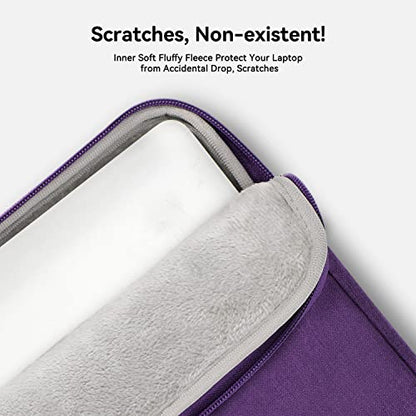 Voova 13.3-13 Inch Laptop Sleeve with Handle, MacBook Sleeve, Purple | Splash-proof laptop sleeve with handle and removable strap; fits 13-inch MacBook Air/Pro M1-M5, HP, Lenovo, Asus and Acer - color: Purple, size: 13-14 Inch(35 x 24 x 2.5 cm)