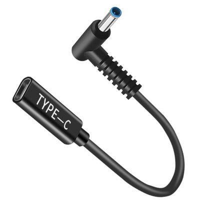 100W 4.5X3.0mm to USB C Cable, Male to DC Female 12V 19V 20V Adapter, USB C to 4.5x3.0mm Adapter Made for HP Elitebook Probook Spectre Chromebook Stream Envy Laptop Series - style: 4.5x3.0mm for HP