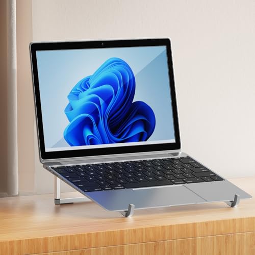Foldable Laptop Stand Ergonomic, Lightweight, Stable, Sturdy Design | Ventilated Cooling Notebook Stand Sturdy Support, 11-17 Inch Laptops Tablets, for Collaborative Work, Home Office Desk Setup