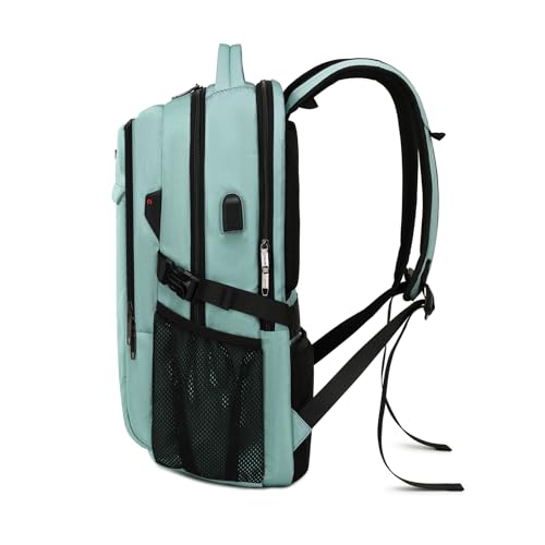 17 Inch Laptop Backpack for Travel Water Resistant College Backpack for Men/Women Laptop Bag with USB Charging Port, Green - color: Green