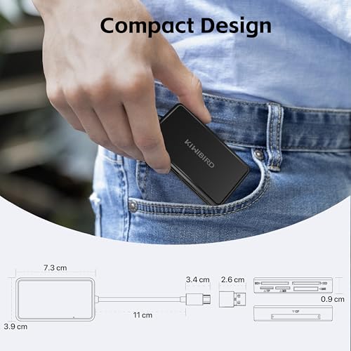 SD Card Reader, CF Card Reader USB C, Memory Stick Pro Duo Reader | Memory Card reader USB for SD MicroSD Compact Flash MS M2 for PC Camera Laptop iPhone 17 17e Air 16 Pro Max Mac Galaxy S26
