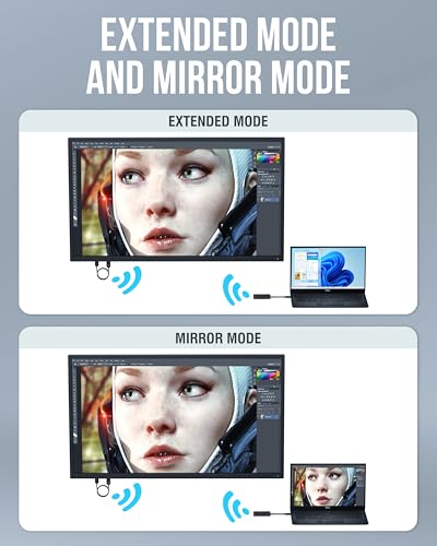 SABRENT Wireless HDMI USB-C Screen Mirroring Kit, 1080p (DA-TCHR) | Transmitter & receiver; 1080p@60Hz; plug and play; USB-C to HDMI; laptop/phone to TV - style: Wireless USB-C HDMI Kit