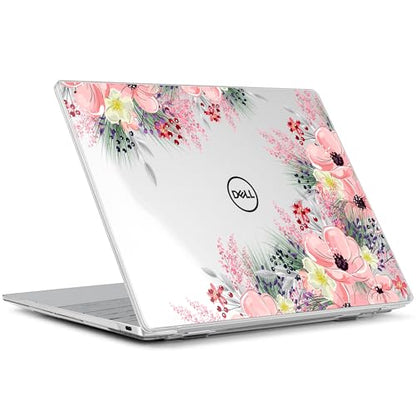 Batianda Blush Garden Case for Dell XPS 13 Laptop 2024 2025 | Fits Model 9340/9345/9350 13.4" Display, Lightweight Slim Hard Shell Protection for Women, Students and Floral Lovers - color: Pink flowers