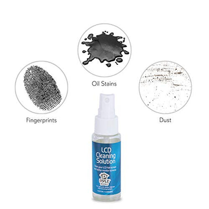 Pyle Home Computer LCD Screen Cleaning Kit-Tool Includes Cleaner Solution Spray, Keyboard Brush, 5 Microfiber Cloth Wipes-Cleans Laptop Surface, Plasma / Flat TV Monitor, Macbook, iPad, iPhone PCL107