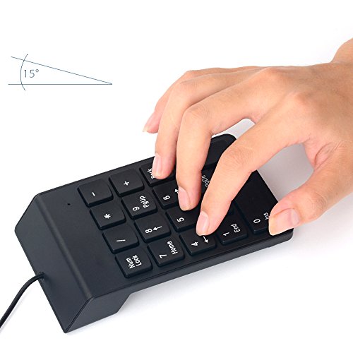 Kadaon Numeric Keypad,USB Keypad, USB 18 Key Number Numeric Keypad Keyboard for Laptop/Notebook PC Computer