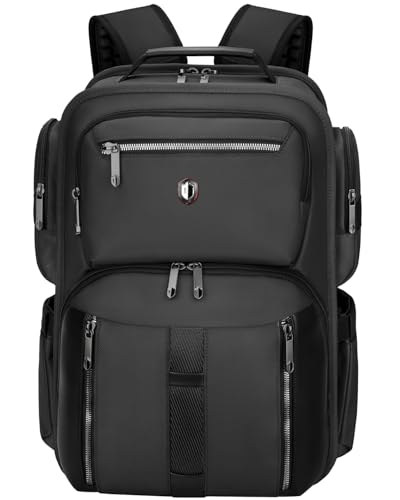 Work Laptop Backpack for Men, 16 Inch Professional Business Tech Backpack with Dual Charging Ports & Massage Straps, TSA Friendly Travel Backpack for Commute, College & Business Trips, Black - color: Urban Black, size: 15.6 Inch