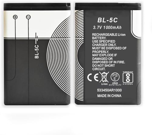 XHDATA BL-5C 3.7V 1000mAh Rechargeable Battery Suitable for Household Radio with Current Protection 32 Pieces (Black) - size: 32 Pieces