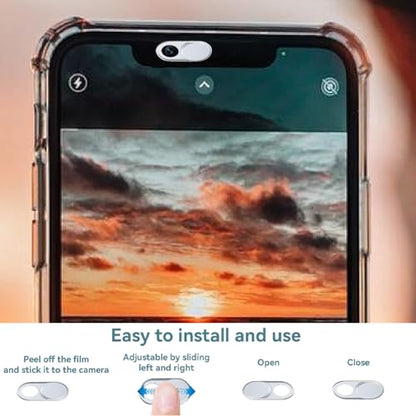 3Pcs Laptop Camera Cover Slide Metal Webcam Cover Slide Ultra Thin 0.04 Inch Silver Laptop Camera Privacy for Mini PC Phone Desktop Aluminum Durable Phone Privacy Protectors Home Office Use - color: Platinum