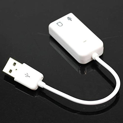 USB Sound Adapter USB 2.0 Virtual 7.1 Channel External USB Audio Sound Card Adapter for Laptop PC
