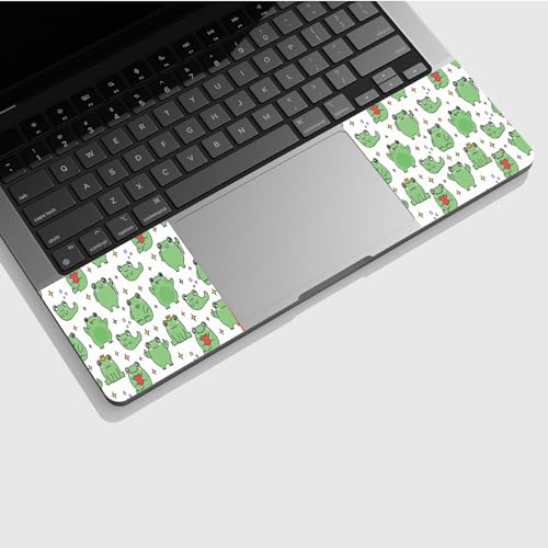 Universal Laptop Skin Sticker with 2 Wrist Pad Skins, Waterproof Scratch Resistant Vinyl Laptop Cover Decal, Cut to Fit for 11–15.6 Inch MacBook HP Dell Lenovo, Frog Heart - color: Frog Heart