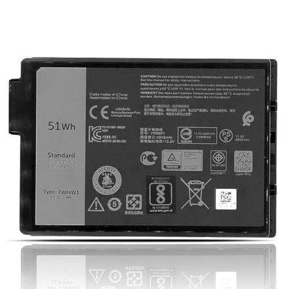 51Wh 7WNW1 Laptop Battery Replacement for Dell Latitude 5420 5424 7424 Rugged Extreme P85G P85G001 P86G P86G001 P137G P137G001 P137G002 Series DMF8C GK3D3 6NNCF DP3KF DMF0C 451-BCHV 11.4V - size: 11.61*7.48*0.98inch 7WNW1