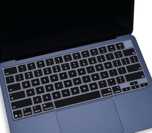 Keyboard Cover Compatible with 2026 MacBook Neo 13-inch Laptop with A18 Pro Chip A3404, 2026 MacBook Neo 13 inch Keyboard Skin Protector - color: Black-English, size: MacBook Neo 13" 2026+