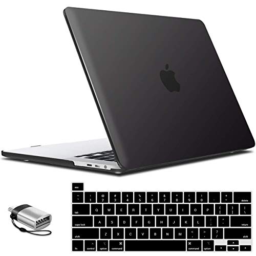 IBENZER Compatible with MacBook Pro 16 Inch Case A2141 Release 2020 2019, Hard Shell Case with Keyboard Cover & Type C Adapter for Old Version Mac Pro 16’’, Matte Black, T16BK+1TC - color: Black, size: For Macbook Pro 16" 2019 2020 A2141