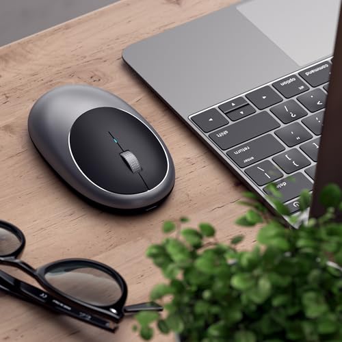 Satechi M1 Wireless Bluetooth Mouse, USB-C Rechargeable, Compact & Portable, for MacBook Air/Pro/Neo, iPad Air/Pro, iPad mini, Mac mini, iMac & Windows - Space Gray - color: Space Gray