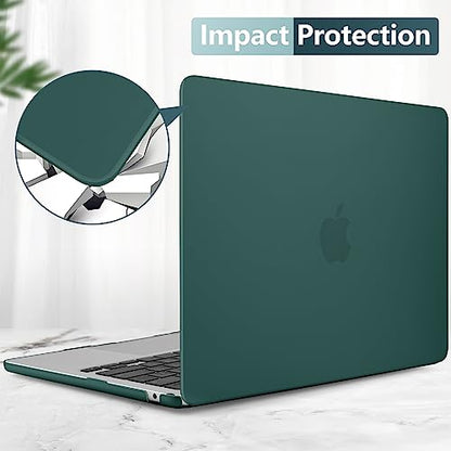 TWOLSKOO Compatible with MacBook Air 13 inch Case M5 2026 M4 2025 M3 M2 2024-2022 A3449 A3240 A3113 A2681, Plastic Hard Shell & Keyboard Cover & Screen Film for MacBook Air 13.6 inch, Teal - color: Frosted Teal