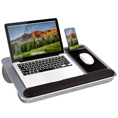 LAPGEAR Home Office Pro Lap Desk – Silver Carbon, Fits 15.6” Laptops - color: Silver Carbon, size: Home Office Pro W/Wrist Rest