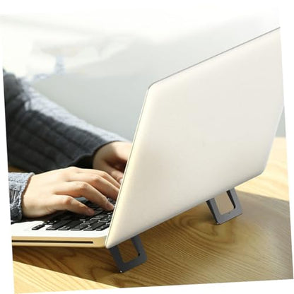 NOLITOY 2pcs Foldable Laptop Stand Holder for Desk, Mini Notebook Holder with Ventilated Cooling Design, Portable Laptop Riser Compatible with Notebooks and Tablets for Home Office Use