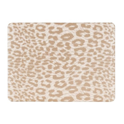 Leopard Case for MacBook Air 13 inch 2026-2022 M5/M4/M3/M2 Logo Cutout | Glitter Cheetah Print PU Leather Hardshell Case & Keyboard Cover for Mac Air 13.6 inch A3449 A3240 A3113 A2681, Brown - color: 01 Brown Leopard Print