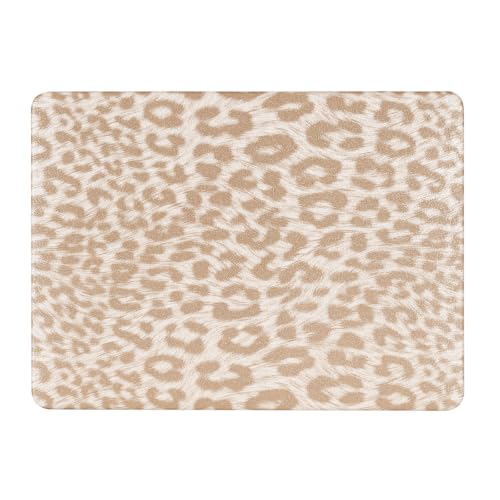 Leopard Case for MacBook Air 13 inch 2026-2022 M5/M4/M3/M2 Logo Cutout | Glitter Cheetah Print PU Leather Hardshell Case & Keyboard Cover for Mac Air 13.6 inch A3449 A3240 A3113 A2681, Brown - color: 01 Brown Leopard Print
