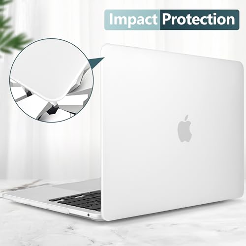 for MacBook Pro 13 inch Case 2023 2022 2021 2020 Release Model: A2338 M2/M1 A2289 A2251 with Touch Bar & Touch ID, Frosted Plastic Hard Shell Case & Keyboard Cover, Matte Clear - color: Matte Clear
