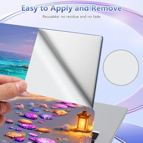 Laptop Skin Sticker Decal Cover,Beautiful Beach | DIGTIALL Universal Laptop Skin Sticker, Waterproof Removable Notebook Decal Protector Cover for 12 13 14 15 Inch Laptops - color: Beautiful Beach