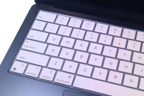 Keyboard Skin Compatible for 2026 MacBook Neo 13" A18, Air 15.3" 13.6" M5 M4 M3 M2 A3448 A3241 A3114 A2941 A3449 A3240 A3113 A2681, MacBook Pro 14 16 M5 M4 M3 M2 M1 A3426 A3427 A3434 - Pink/Yellow/Bue - color: 1