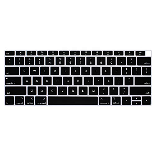 Se7enline for MacBook Pro 13/16 inch Keyboard Cover 2019-2026,Gradient Blue | Silicone Waterproof Dustproof Durable Washable Laptop Accessories US Layout 2023 2022 2021 2020 2019 2018,Black - color: Black