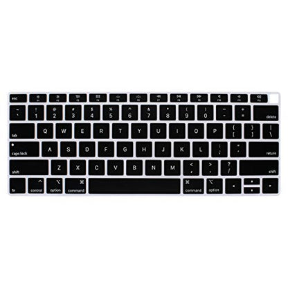 Se7enline for MacBook Pro 13/16 inch Keyboard Cover 2019-2026,Gradient Blue | Silicone Waterproof Dustproof Durable Washable Laptop Accessories US Layout 2023 2022 2021 2020 2019 2018,Black - color: Black