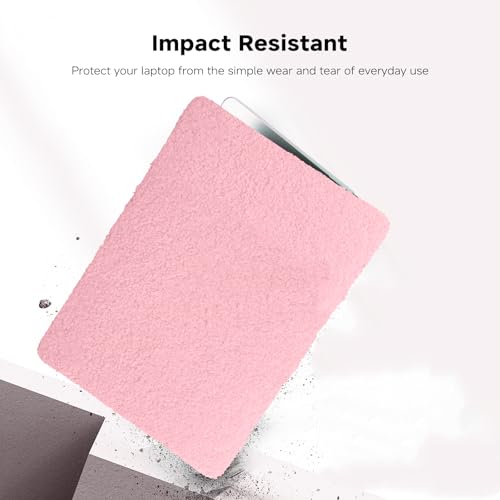 Compatible with MacBook Pro 13 inch Case M2 2026-2023 2022-2016 A2338 M1 A2251 A2289 A2159 A1989 A1708 A1706, Soft Fluffy Fuzzy Plush Faux Fur Leather Hard Shell Case & Keyboard Cover, Pink - color: Plush Pink, size: 2016-2026 Macbook Pro 13 inch M1 M2